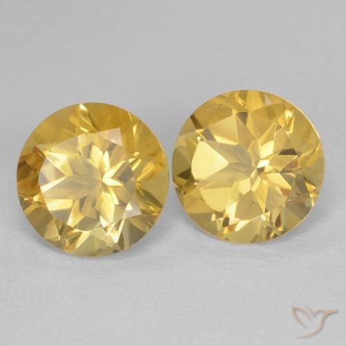 Pedras preciosas de Citrino Laranja Dourada natural de 3.62 ct, Redondo, VVS