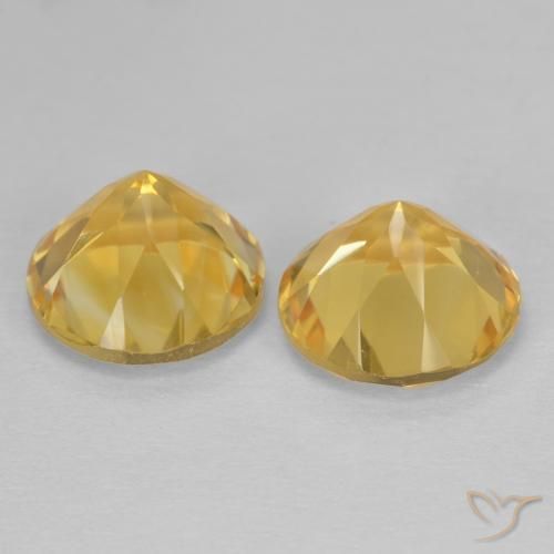 Pedras preciosas de Citrino Laranja Dourada natural de 3.62 ct, Redondo, VVS