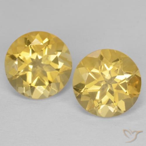3.88ctw Natural Laranja Dourada Citrino, Redondo, VVS