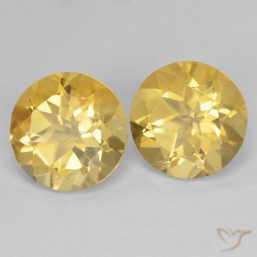 Pedras preciosas de Citrino Laranja Dourada natural de 3.88 ct, Redondo, VVS