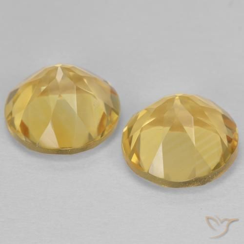 Pedras preciosas de Citrino Laranja Dourada natural de 3.88 ct, Redondo, VVS
