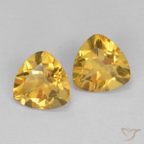2.88ctw Natural Dourado Citrino, Trilhão, VVS