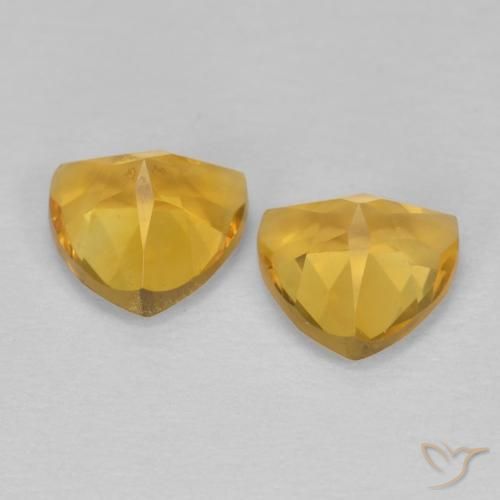 Pedras preciosas de Citrino Dourado natural de 2.88 ct, Trilhão, VVS
