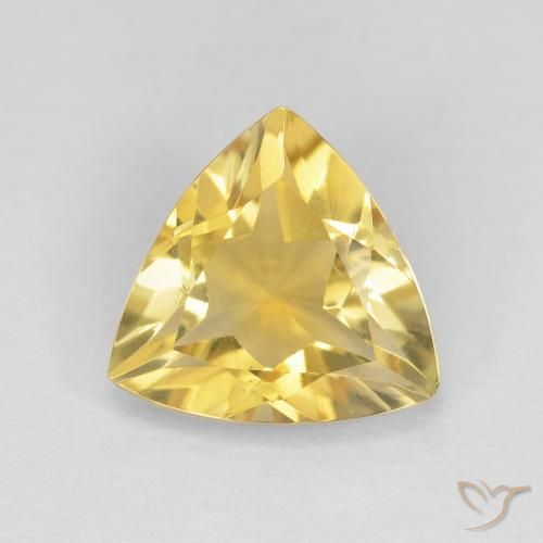 1.54ct Natural ouro brilhante Citrino, Trilhão, VVS