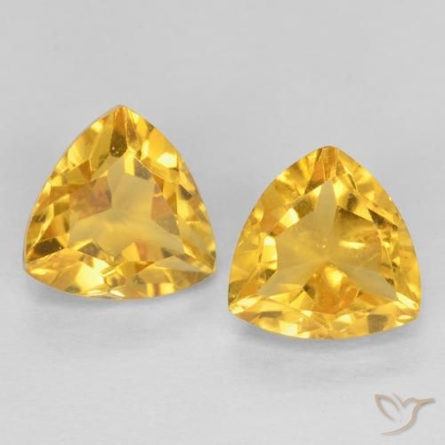 1.50ctw Natural ouro brilhante Citrino, Trilhão, VVS-VS