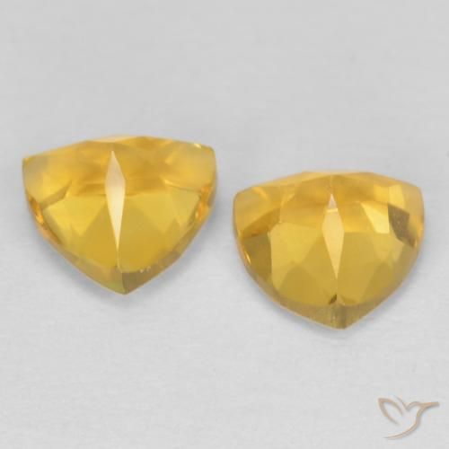 Pedras preciosas de Citrino ouro brilhante natural de 1.50 ct, Trilhão, VVS-VS
