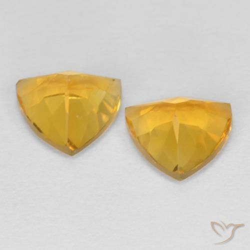 Pedras preciosas de Citrino ouro médio natural de 1.25 ct, Trilhão, VS