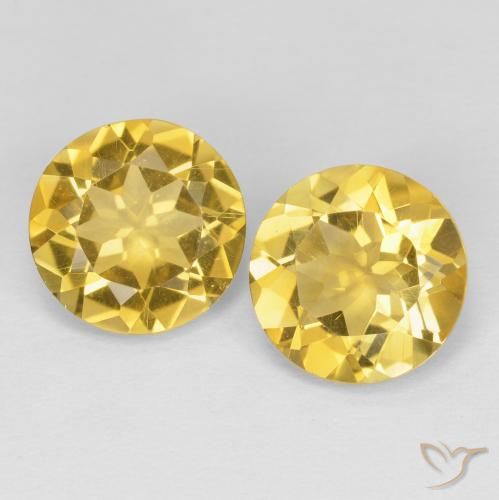 3.07ctw Natural Dourado Citrino, Redondo, VVS