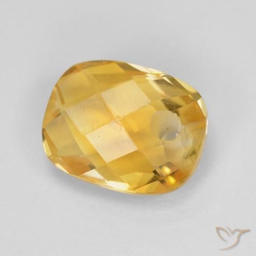 Citrino Dourado médio Natural 1.85ct, Almofada, VVS-VS