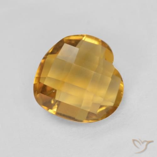 1.65ct Natural Dourado Escuro Citrino, Coração, VVS