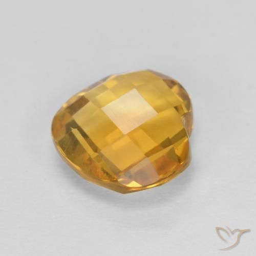 Citrino Dourado Escuro Natural 1.65ct, Coração, VVS