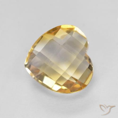 0.82ct Natural Dourado Citrino, Coração, VVS