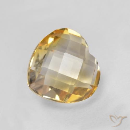 Citrino Dourado Natural 0.82ct, Coração, VVS