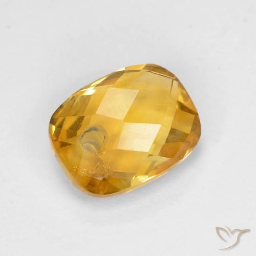 Citrino Laranja Dourado Profundo Natural 1.98ct, Almofada, VS