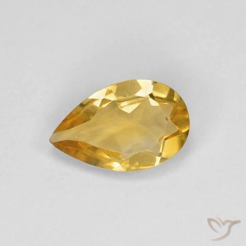 0.73ct Natural ouro profundo Citrino, Formato de pêra, VVS-VS
