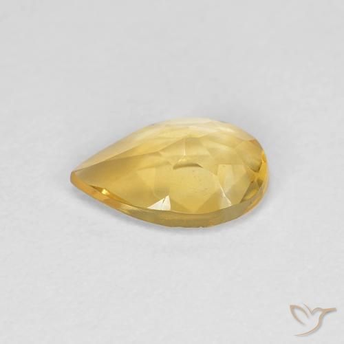 Citrino ouro profundo Natural 0.73ct, Formato de pêra, VVS-VS