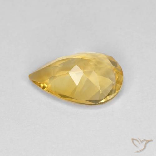 Citrino Dourado médio Natural 1.64ct, Formato de pêra, VVS
