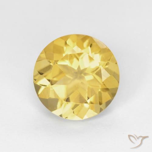 1.95ct Natural Mel amarelo Citrino, Redondo, VVS