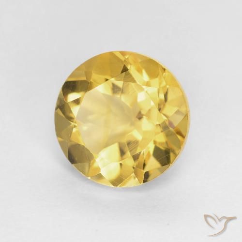 Citrino Mel amarelo Natural 1.95ct, Redondo, VVS