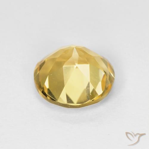Citrino amarelo médio Natural 1.77ct, Redondo, VVS