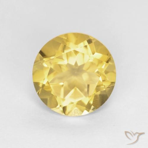 1.86ct Natural Amarelo escuro Citrino, Redondo, VVS