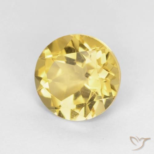 Citrino Amarelo escuro Natural 1.86ct, Redondo, VVS