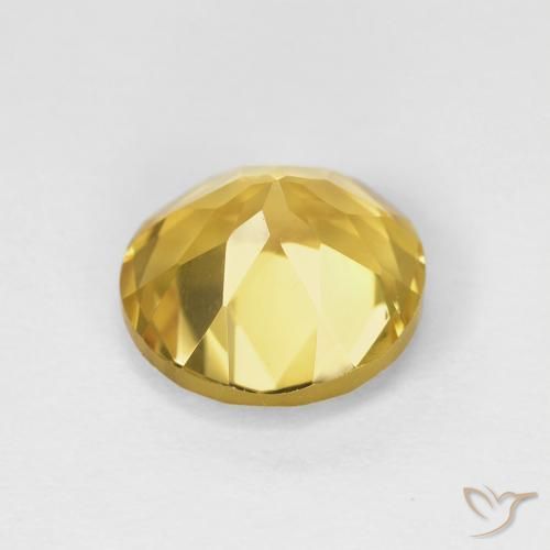 Citrino Amarelo escuro Natural 1.86ct, Redondo, VVS