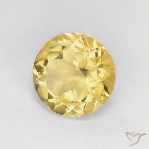 Citrino Mel amarelo Natural 1.91ct, Redondo, VVS