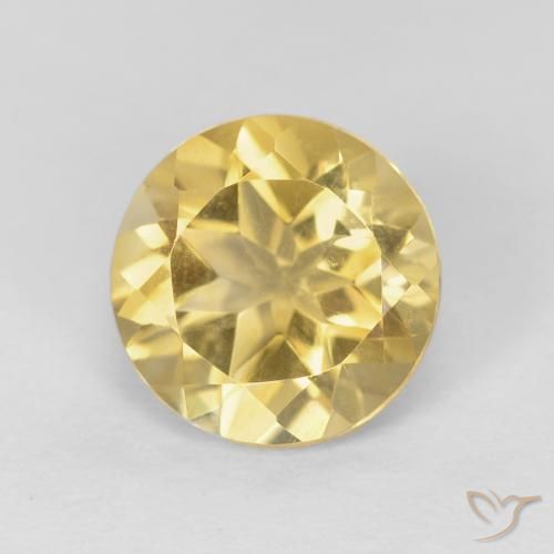 1.86ct Natural ouro médio Citrino, Redondo, VVS