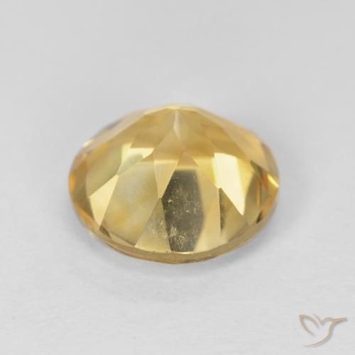 Citrino ouro médio Natural 1.86ct, Redondo, VVS