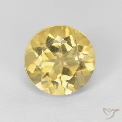 1.84ct Natural ouro médio Citrino, Redondo, VVS