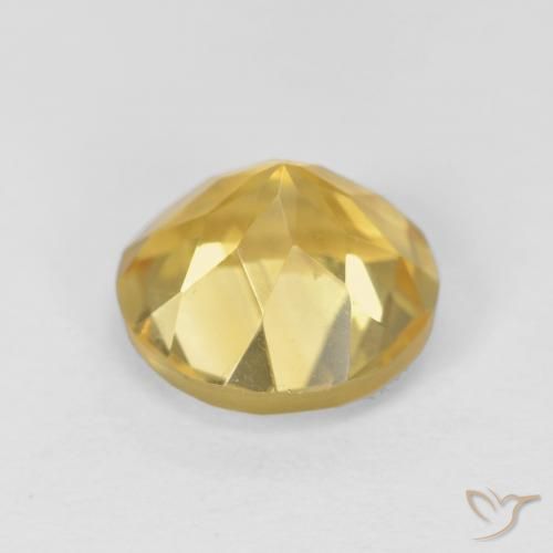 Citrino ouro médio Natural 1.84ct, Redondo, VVS