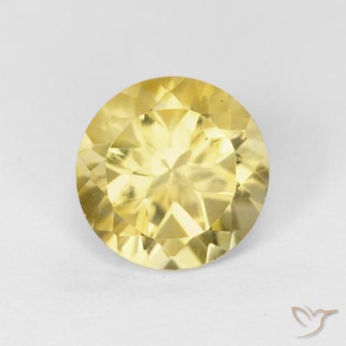 1.78ct Natural ouro amarelado Citrino, Redondo, VVS
