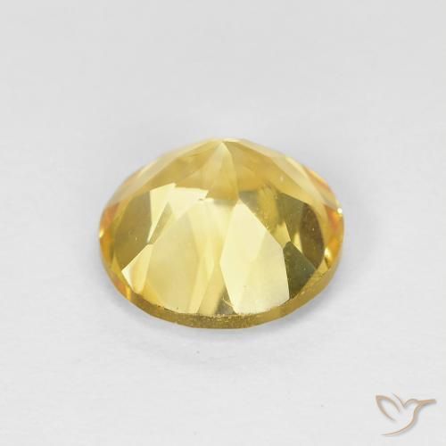 Citrino ouro amarelado Natural 1.78ct, Redondo, VVS