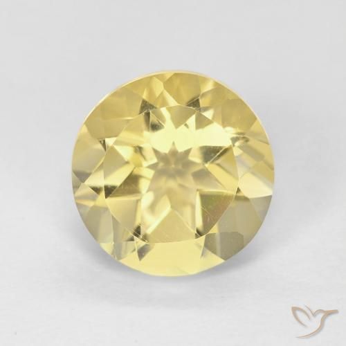 1.83ct Natural Amarelo Terroso Citrino, Redondo, VVS