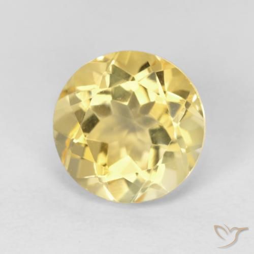 1.96ct Natural Luz amarela Citrino, Redondo, VVS
