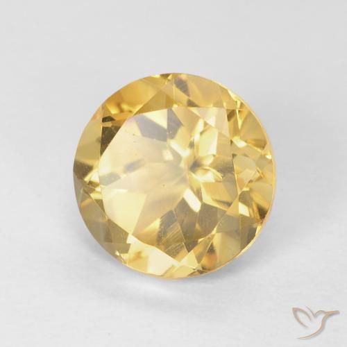 Citrino Dourado Natural 1.82ct, Redondo, VVS