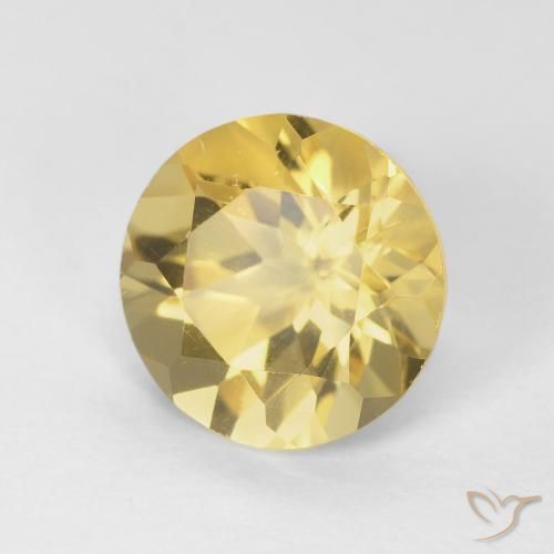 Citrino Dourado Natural 1.71ct, Redondo, VVS