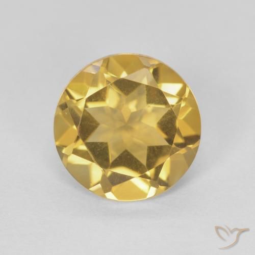 1.70ct Natural Dourado médio Citrino, Redondo, VVS