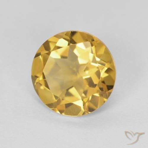 Citrino Dourado médio Natural 1.70ct, Redondo, VVS