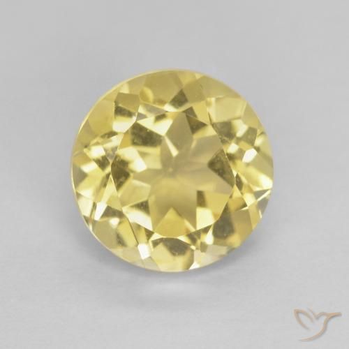 1.99ct Natural ouro amarelado Citrino, Redondo, VVS