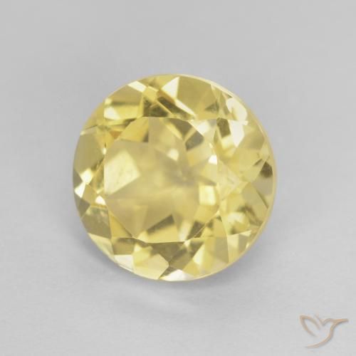 Citrino ouro amarelado Natural 1.99ct, Redondo, VVS