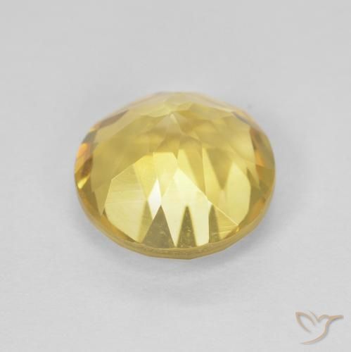Citrino ouro amarelado Natural 1.99ct, Redondo, VVS