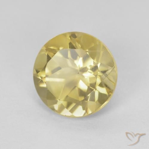 Citrino Amarelo dourado Natural 1.79ct, Redondo, VVS