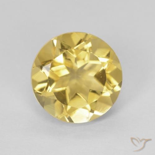1.97ct Natural Amarelo dourado Citrino, Redondo, VVS