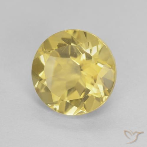 Citrino Amarelo dourado Natural 1.97ct, Redondo, VVS