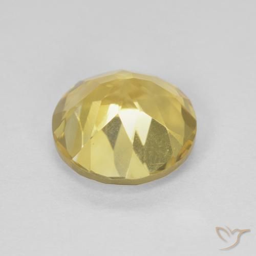 Citrino Amarelo dourado Natural 1.97ct, Redondo, VVS
