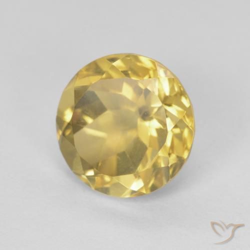 Citrino Castanho Dourado Muito Claro Natural 1.98ct, Redondo, VVS
