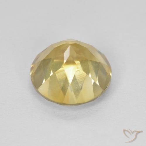 Citrino Castanho Dourado Muito Claro Natural 1.98ct, Redondo, VVS