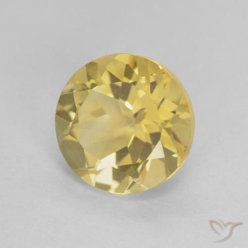 Citrino Castanho Dourado Muito Claro Natural 1.87ct, Redondo, VVS